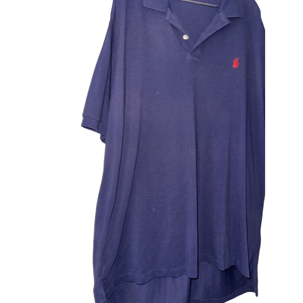 Ralph Lauren Polo Shirt XXL Navy Blue Short Sleeve Cotton Casual - Picture 2 of 5